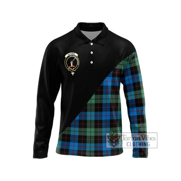 Guthrie Tartan Long Sleeve Polo Shirt with Family Crest and Military Logo Style Unisex - Tartan Vibes Clothing