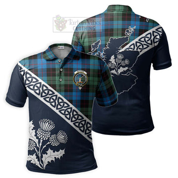 Guthrie Tartan Polo Shirt Featuring Thistle and Scotland Map Kid - Tartanvibesclothing Store