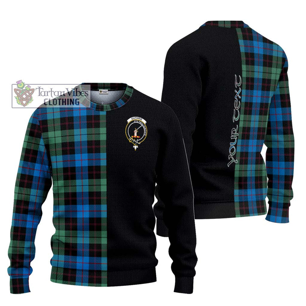 Guthrie Tartan Ugly Sweater with Family Crest and Half Of Me Style Unisex - Tartan Vibes Clothing