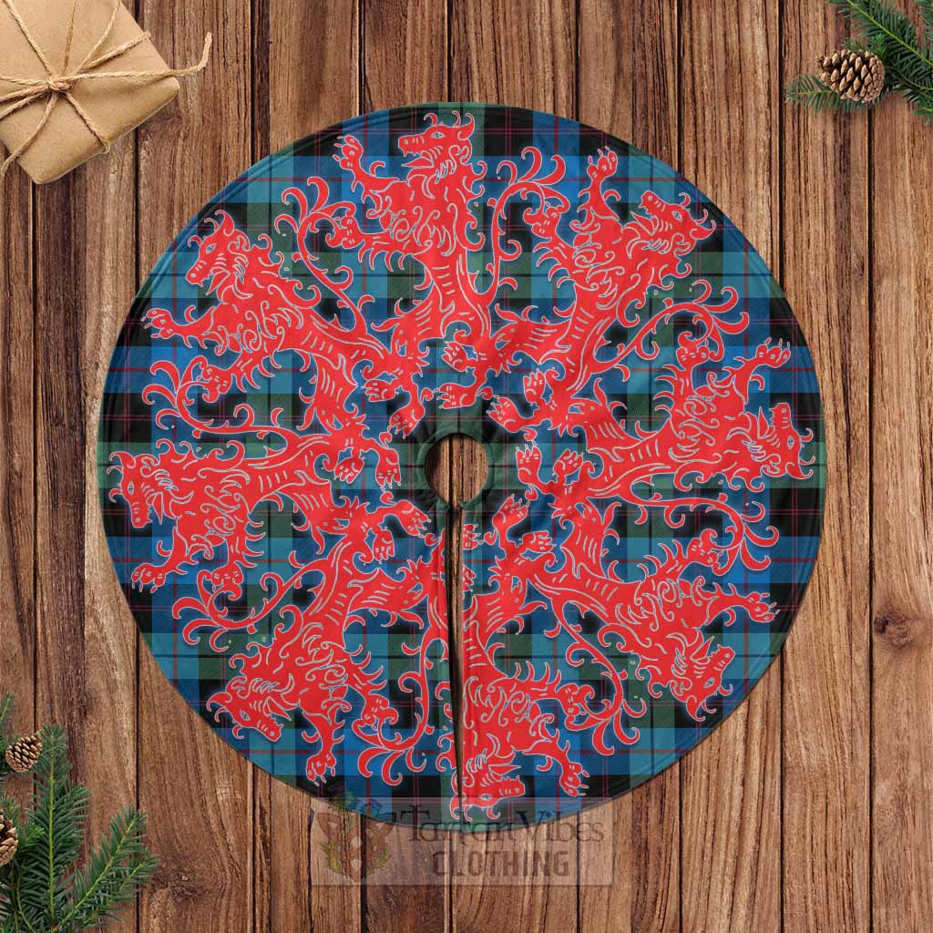 Guthrie Tartan Christmas Tree Skirt Lion Rampant Style Casual Tree Skirts - Tartan Vibes Clothing