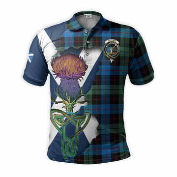 Tartan Vibes Clothing Guthrie Tartan Family Crest Polo Shirt Scottish Thistle Celtic Inspired