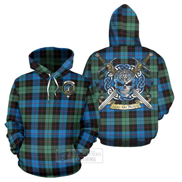 Guthrie Tartan Hoodie with Family Crest Celtic Skull Style