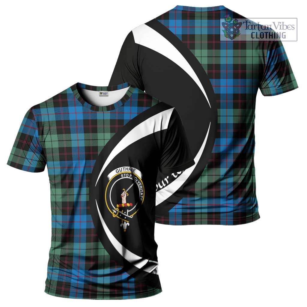 Guthrie Tartan T-Shirt with Family Crest Circle Style Kid's Shirt - Tartan Vibes Clothing