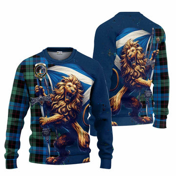 Guthrie Tartan Family Crest Knitted Sweater with Scottish Majestic Lion Unisex - Tartan Vibes Clothing