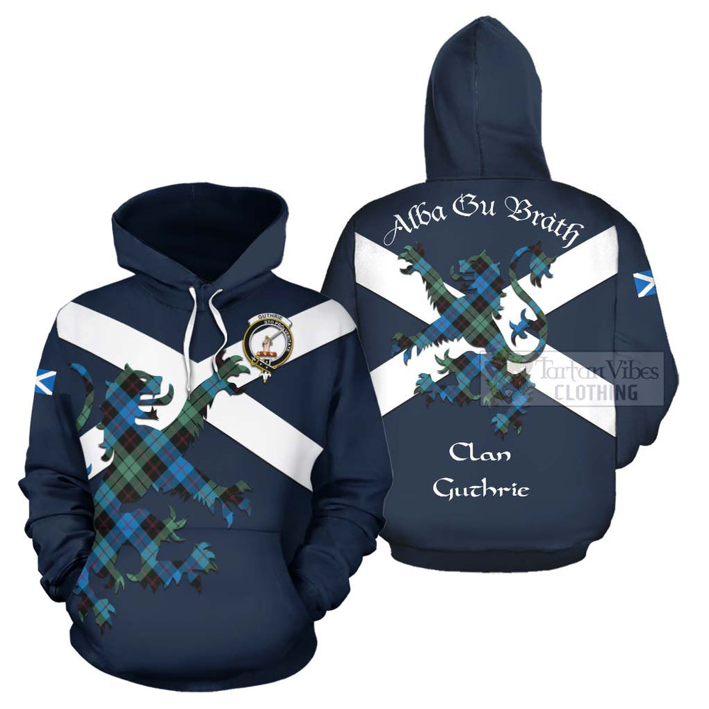 Tartan Vibes Clothing Guthrie Tartan Lion Rampant Hoodie – Proudly Display Your Heritage with Alba Gu Brath and Clan Name