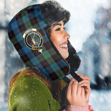 Guthrie Tartan Winter Trapper Hat with Family Crest Winter Trapper Hat Universal Fit Circumference 22.8in (58cm) - Tartan Vibes Clothing