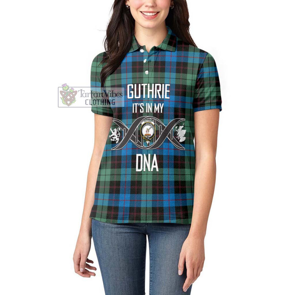 Guthrie Tartan Women's Polo Shirt with Family Crest DNA In Me Style Women - Tartan Vibes Clothing