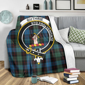 Guthrie Tartan Blanket with Family Crest
