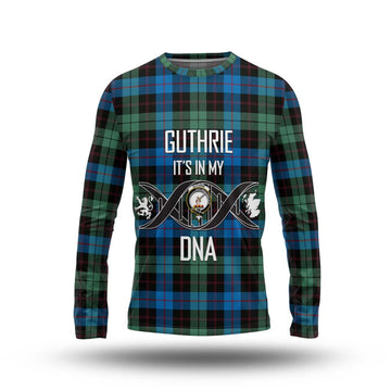 Guthrie Tartan Long Sleeve T-Shirt with Family Crest DNA In Me Style Unisex - Tartan Vibes Clothing