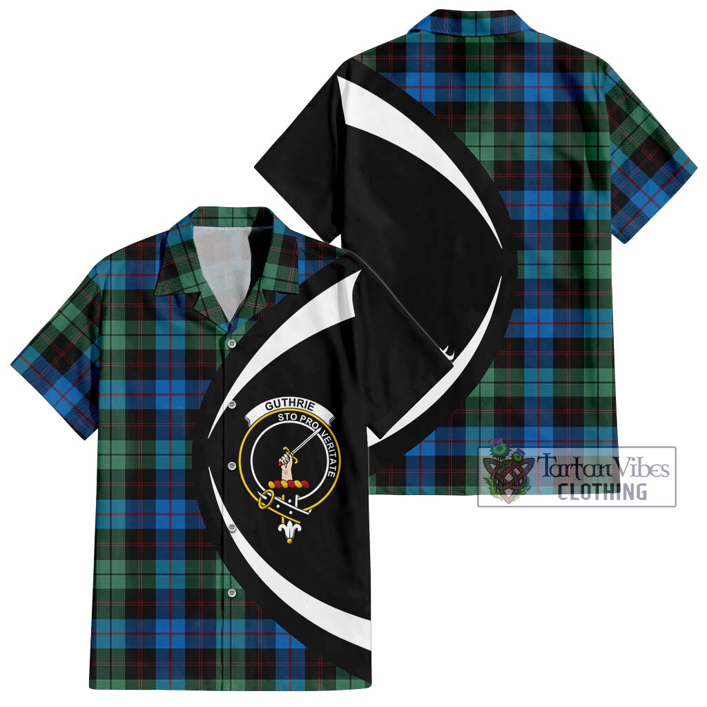 Guthrie Tartan Hawaiian Shirt with Family Crest Circle Style Kid - Tartan Vibes Clothing
