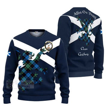 Guthrie Tartan Lion Rampant Ugly Sweater Proudly Display Your Heritage with Alba Gu Brath and Clan Name Unisex - Tartan Vibes Clothing