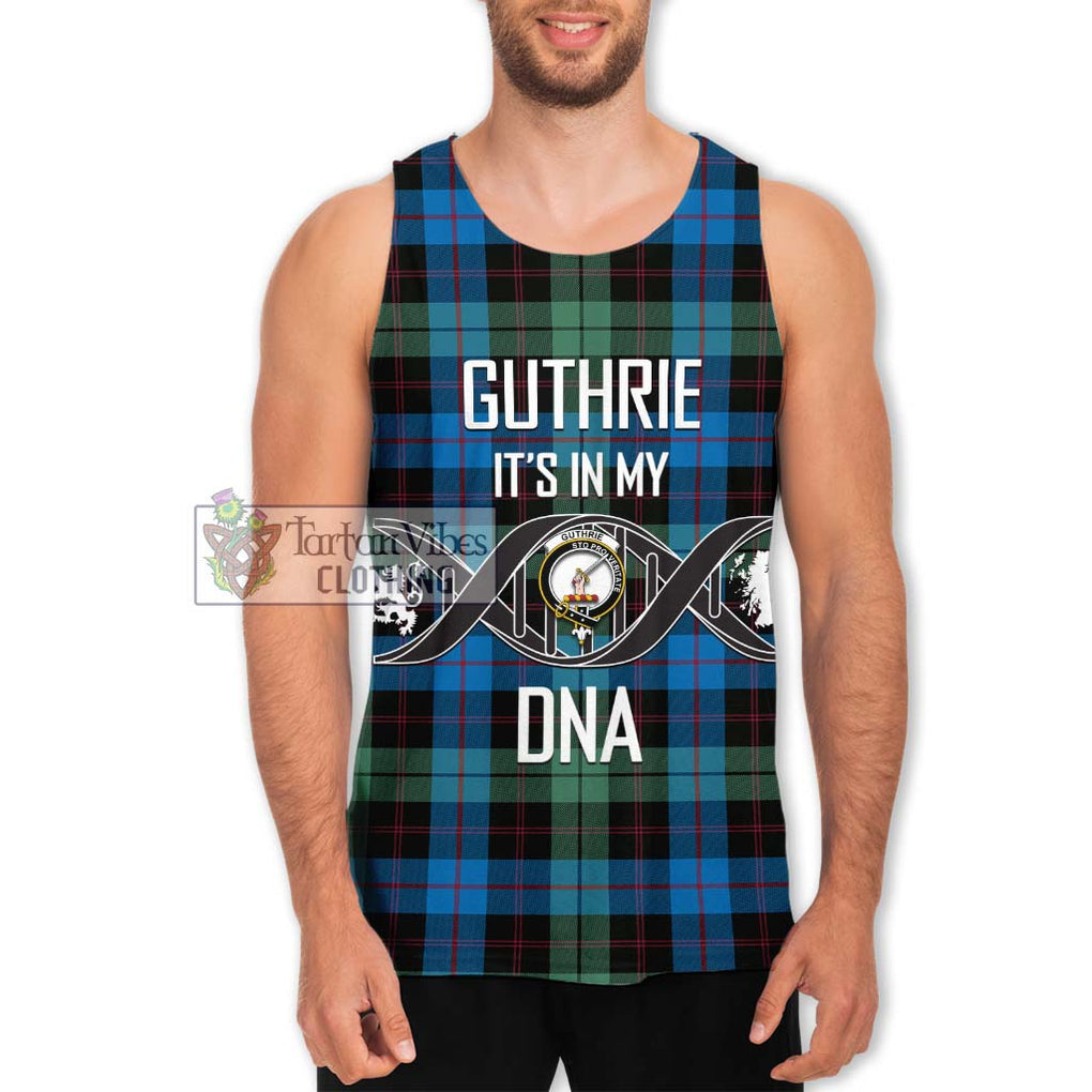 Guthrie Tartan Men's Tank Top with Family Crest DNA In Me Style Men - Tartan Vibes Clothing