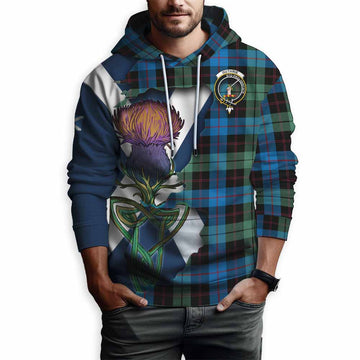 Guthrie Tartan Family Crest Hoodie Scottish Thistle Celtic Inspired