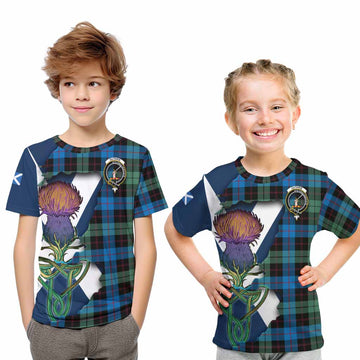 Tartan Vibes Clothing Guthrie Tartan Family Crest Kid T-Shirt Scottish Thistle Celtic Inspired