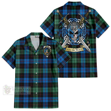 Guthrie Tartan Hawaiian Shirt with Family Crest Celtic Skull Style Kid - Tartan Vibes Clothing