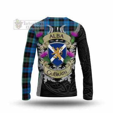 Guthrie Tartan Family Crest Long Sleeve T-Shirt Lion Rampant Royal Thistle Shield Celtic Inspired - Tartan Vibes Clothing
