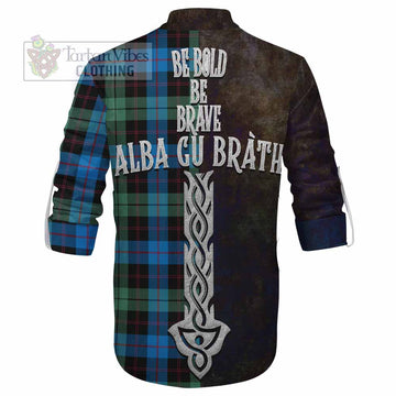 Guthrie Tartan Family Crest Ghillie Kilt Shirt Alba Gu Brath Be Brave Lion Ancient Style - Tartan Vibes Clothing