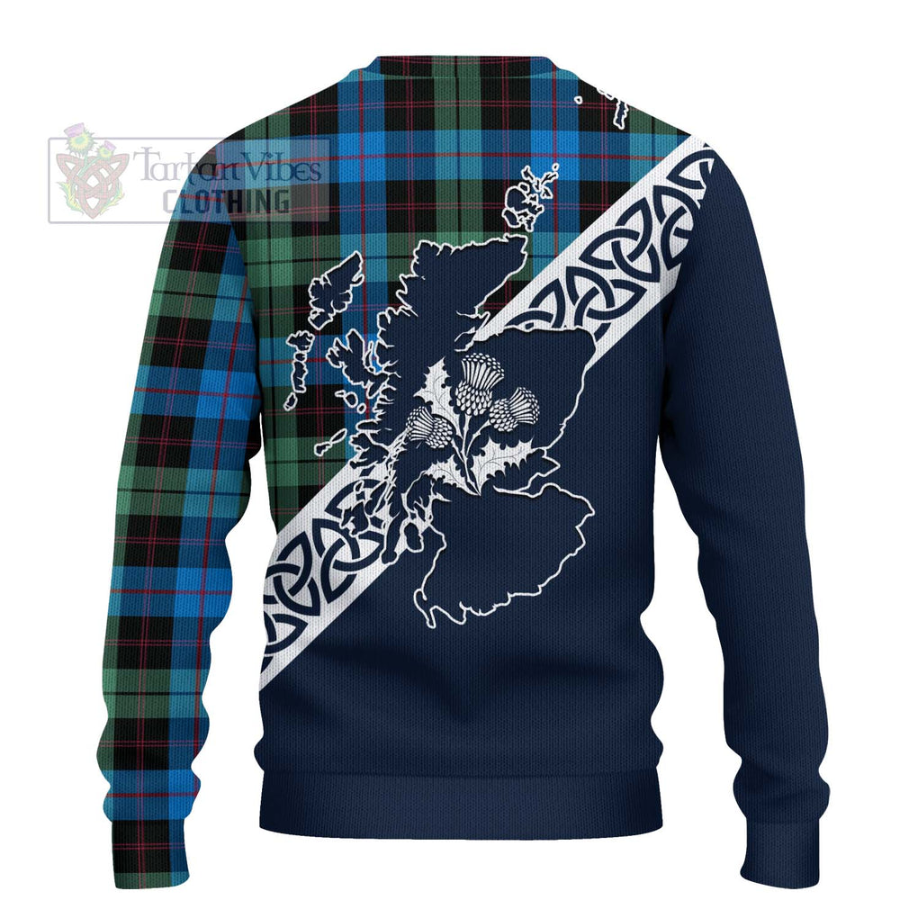 Guthrie Tartan Ugly Sweater Featuring Thistle and Scotland Map - Tartan Vibes Clothing
