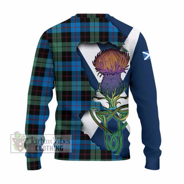 Tartan Vibes Clothing Guthrie Tartan Family Crest Knitted Sweater Scottish Thistle Celtic Inspired