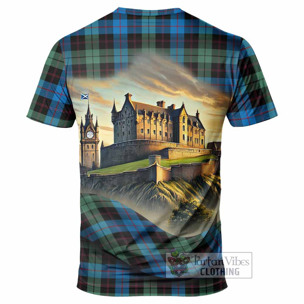 Tartan Vibes Clothing Guthrie Tartan Family Crest T-Shirt with Scottish Ancient Castle Stype