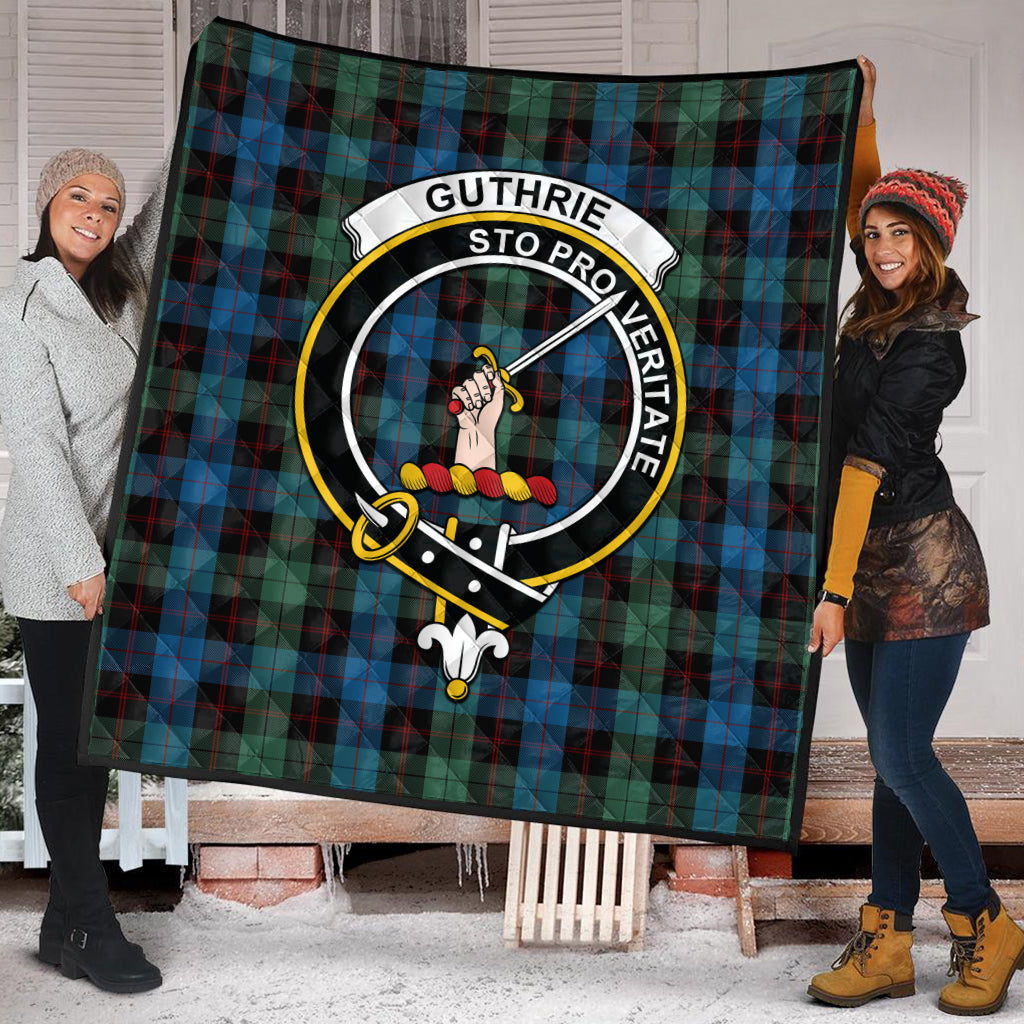 Guthrie Tartan Crest Premium Blanket - Thistle Style