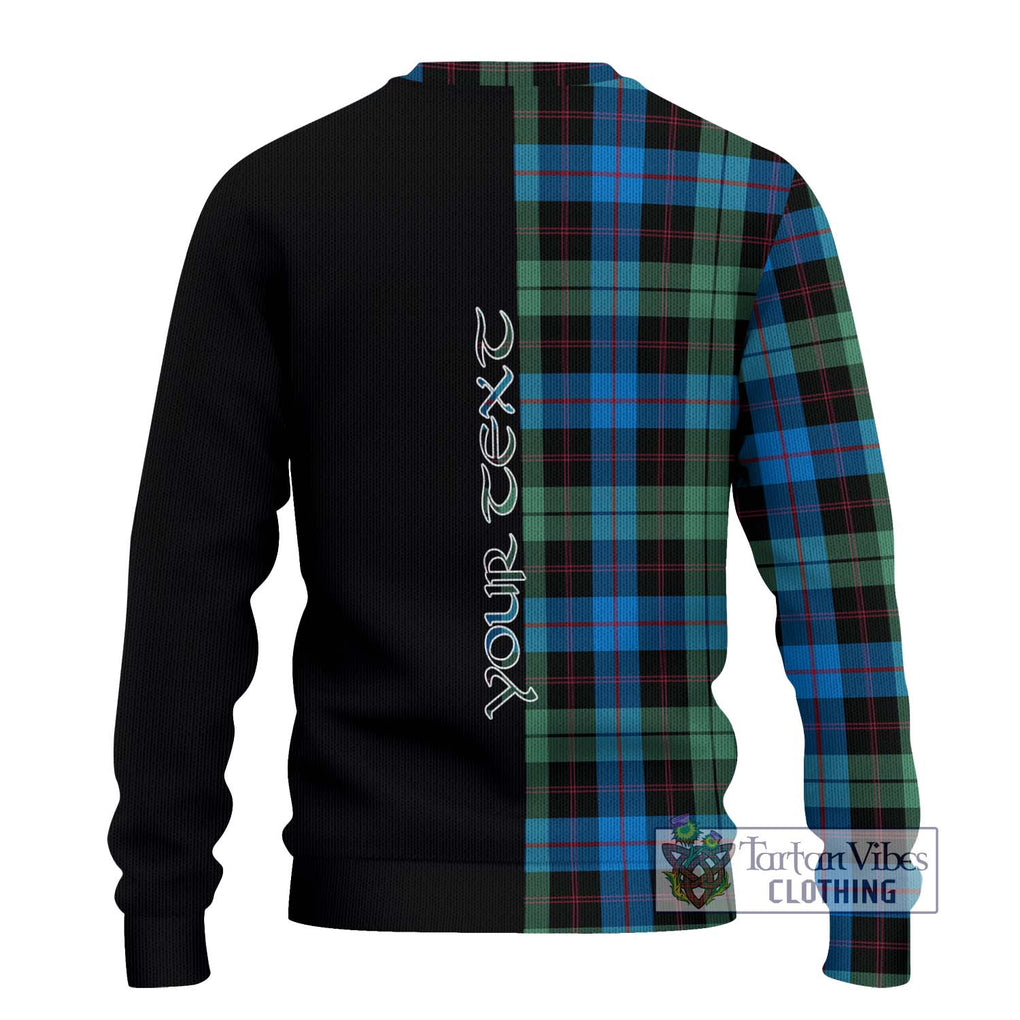 Guthrie Tartan Ugly Sweater with Family Crest and Half Of Me Style - Tartan Vibes Clothing
