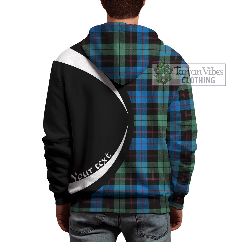 Guthrie Tartan Hoodie with Family Crest Circle Style - Tartan Vibes Clothing