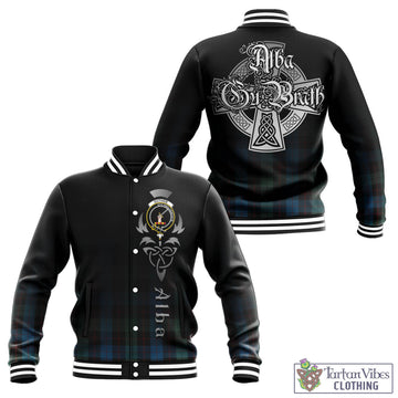 Guthrie Tartan Baseball Jacket Featuring Alba Gu Brath Family Crest Celtic Inspired - Tartan Vibes Clothing