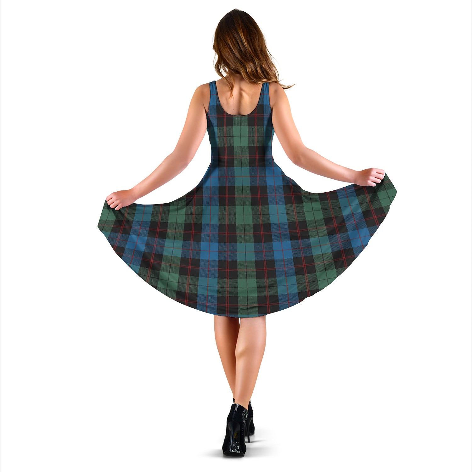 Guthrie Tartan Sleeveless Midi Womens Dress - Tartan Vibes Clothing