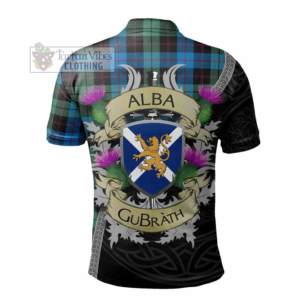Guthrie Tartan Family Crest Polo Shirt Lion Rampant Royal Thistle Shield Celtic Inspired - Tartan Vibes Clothing