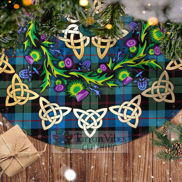 Tartan Vibes Clothing Guthrie Tartan Christmas Tree Skirt with Thistle Celtic Knot Style