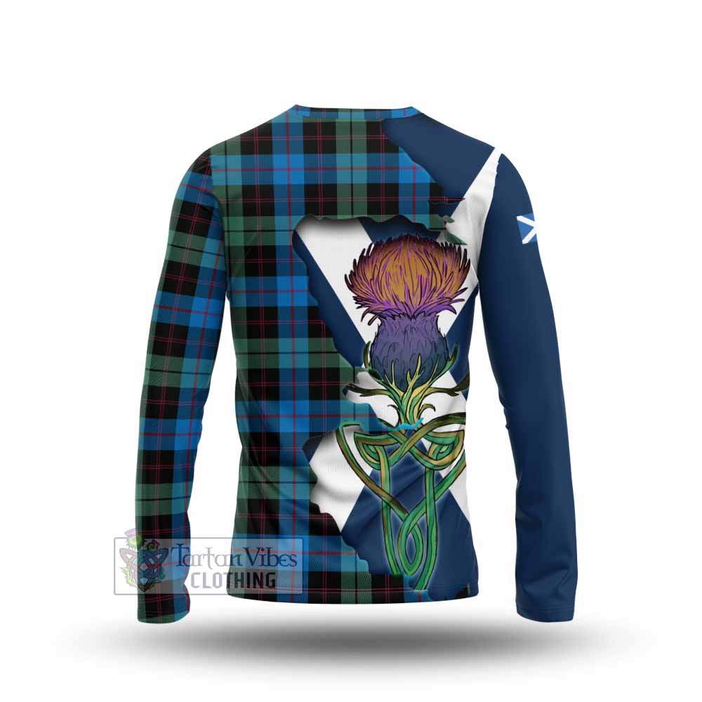 Tartan Vibes Clothing Guthrie Tartan Family Crest Long Sleeve T-Shirt Scottish Thistle Celtic Inspired