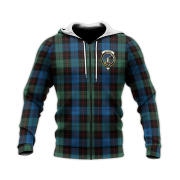 Guthrie Tartan Knitted Hoodie with Family Crest