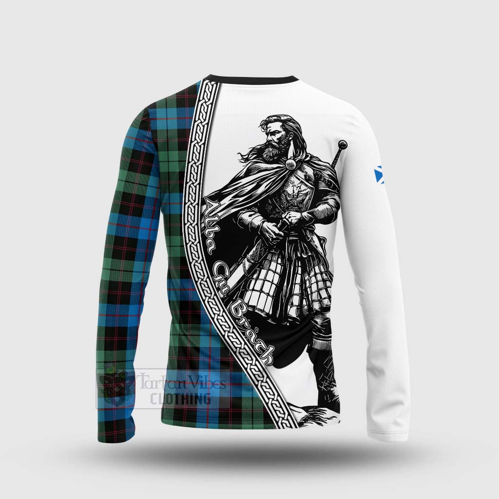 Guthrie Tartan Clan Crest Long Sleeve T-Shirt with Highlander Warrior Celtic Style - Tartan Vibes Clothing