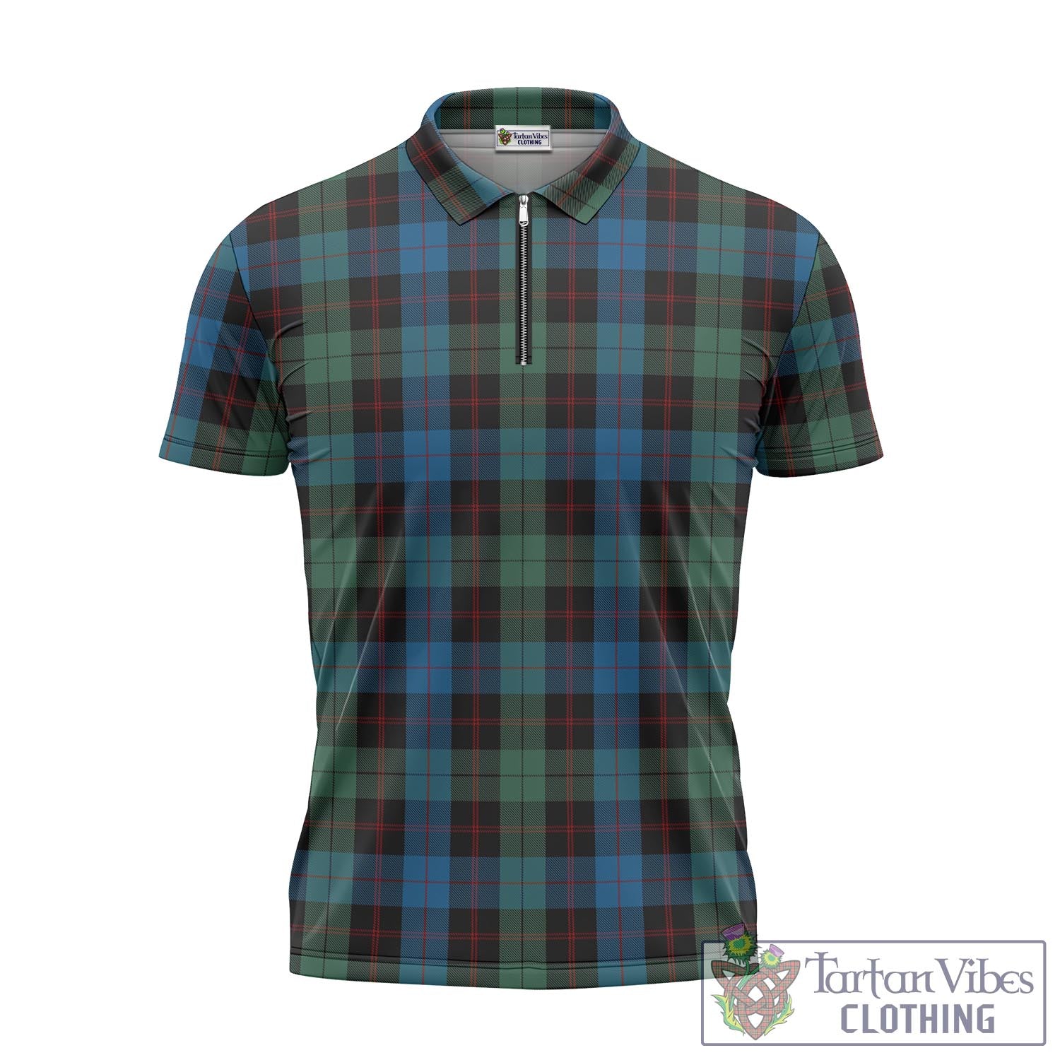 Guthrie Tartan Zipper Polo Shirt - Tartan Vibes Clothing
