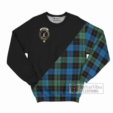 Guthrie Tartan Sweatshirt with Family Crest and Military Logo Style - Tartan Vibes Clothing