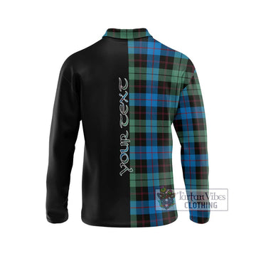 Guthrie Tartan Long Sleeve Polo Shirt with Family Crest and Half Of Me Style - Tartan Vibes Clothing