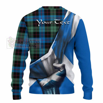Guthrie Tartan Knitted Sweater with Family Crest Scotland Patriotic Style - Tartan Vibes Clothing