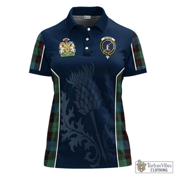 Guthrie Tartan Women's Polo Shirt with Family Crest and Scottish Thistle Vibes Sport Style