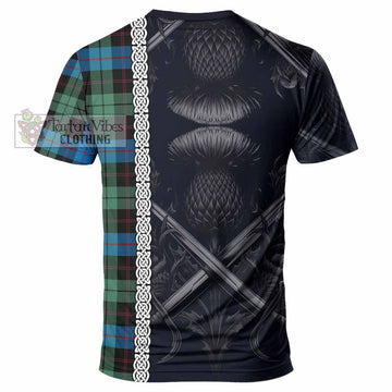 Guthrie Tartan T-Shirt with Family Crest Cross Sword Thistle Celtic Vibes - Tartan Vibes Clothing