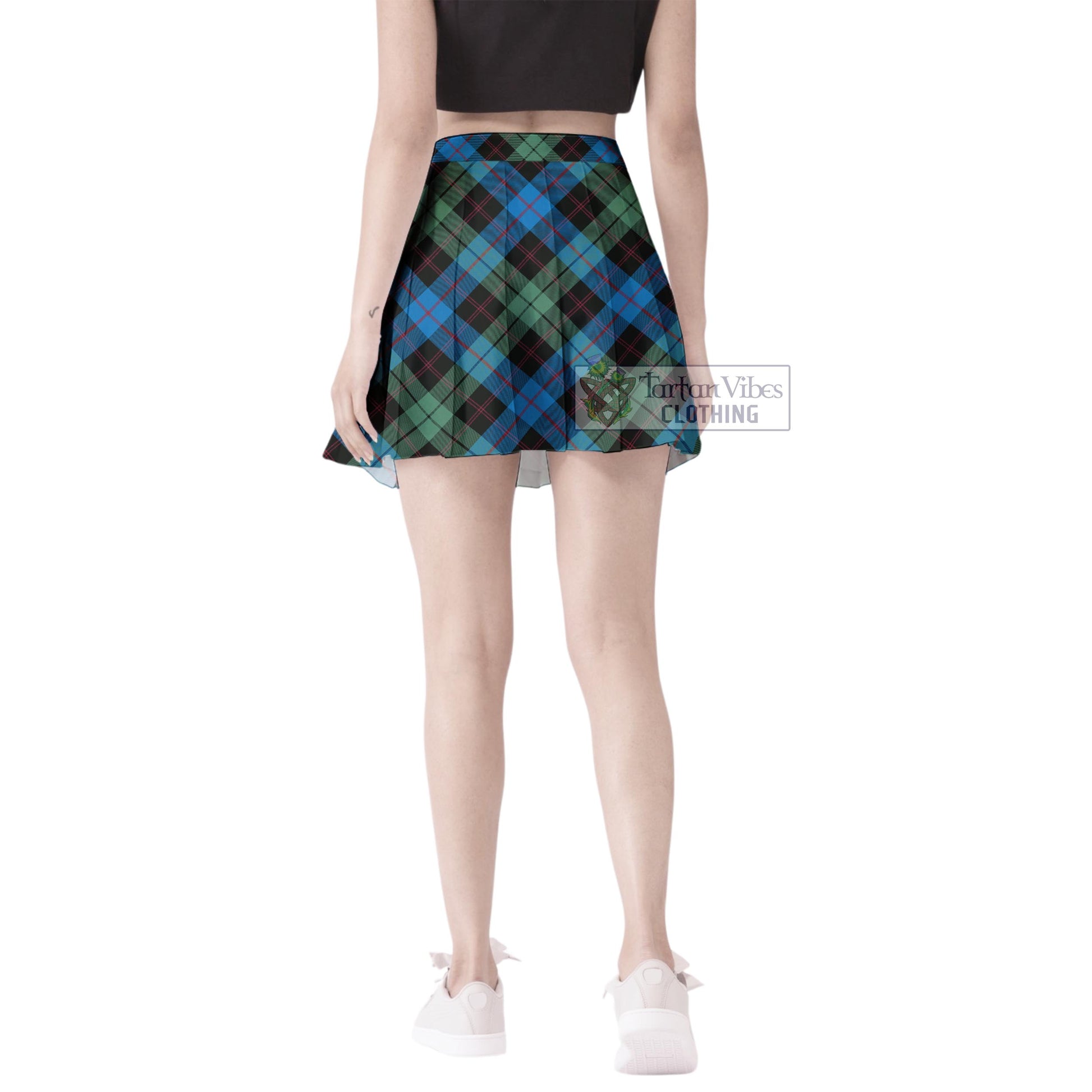 Guthrie Tartan Women's Plated Mini Skirt Cross Style - Tartan Vibes Clothing