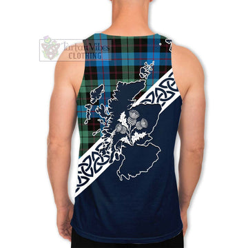 Guthrie Tartan Men's Tank Top Featuring Thistle and Scotland Map - Tartan Vibes Clothing
