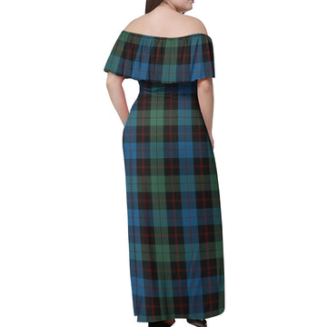 Guthrie Tartan Off Shoulder Long Dress - Tartan Vibes Clothing