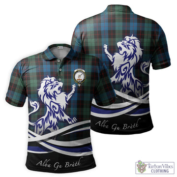 Guthrie Tartan Polo Shirt with Alba Gu Brath Regal Lion Emblem