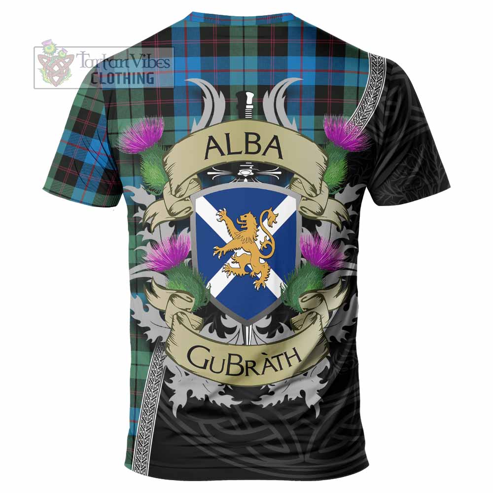 Guthrie Tartan Family Crest T-Shirt Lion Rampant Royal Thistle Shield Celtic Inspired - Tartan Vibes Clothing