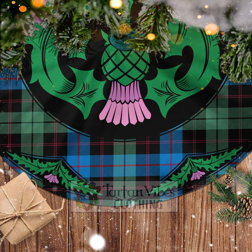 Guthrie Tartan Christmas Tree Skirt Scottish Thistle Style - Tartan Vibes Clothing