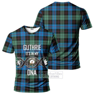 Guthrie Tartan T-Shirt with Family Crest DNA In Me Style - Tartan Vibes Clothing
