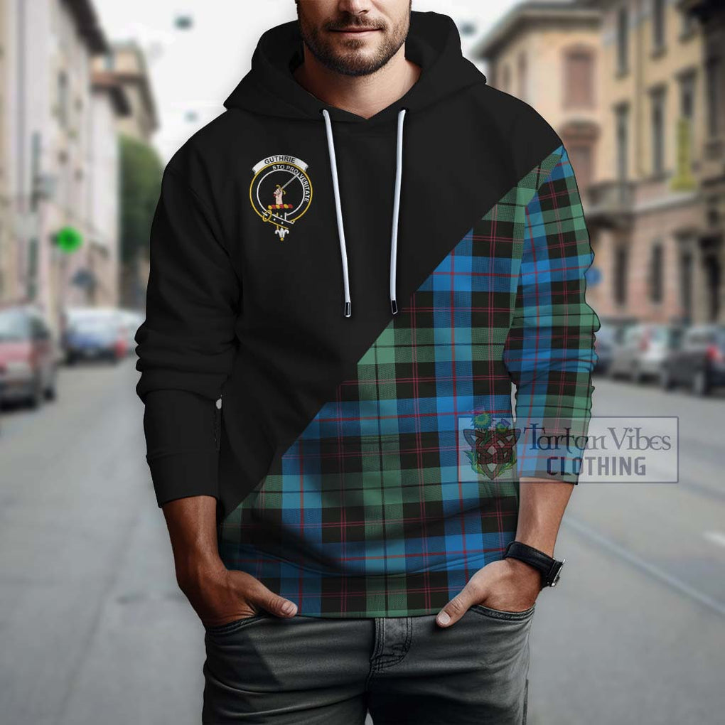 Guthrie Tartan Hoodie with Family Crest and Military Logo Style - Tartan Vibes Clothing