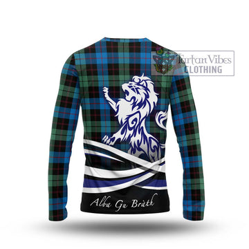 Guthrie Tartan Long Sleeve T-Shirt with Alba Gu Brath Regal Lion Emblem - Tartan Vibes Clothing