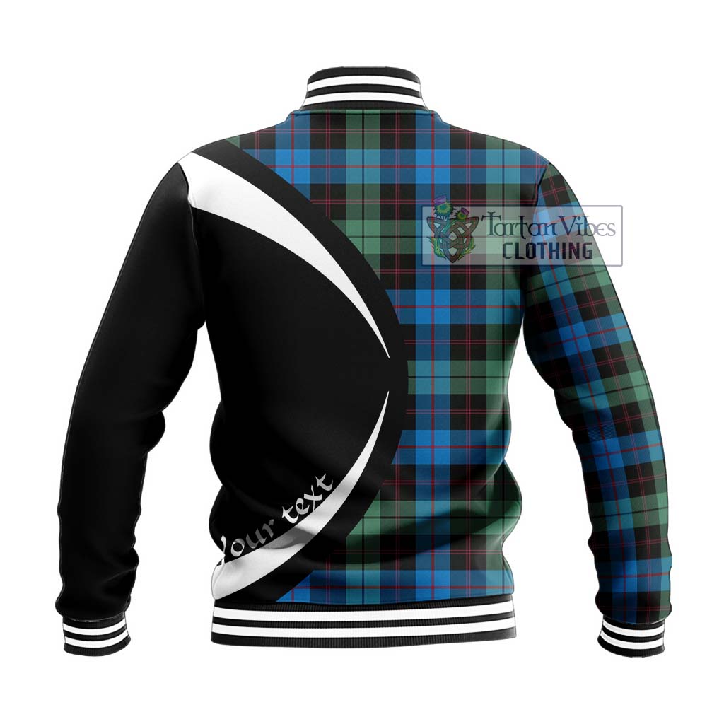 Guthrie Tartan Baseball Jacket with Family Crest Circle Style - Tartan Vibes Clothing